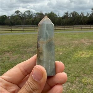 Natural Blue Onyx Crystal Point Home Accent